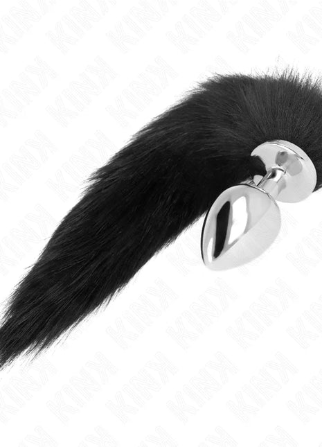 KINK - ANAL PLUG GRÖSSE L 10 X 4 CM MIT KUNSTSTOFFSCHWANZ 40 CM SCHWARZ