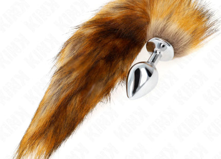 KINK - ANAL PLUG GRÖSSE M 8 X 3,5 CM MIT KUNSTSTOFFSCHWANZ 40 CM BRAUN