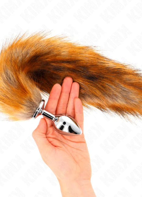 KINK - ANAL PLUG GRÖSSE M 8 X 3,5 CM MIT KUNSTSTOFFSCHWANZ 40 CM BRAUN