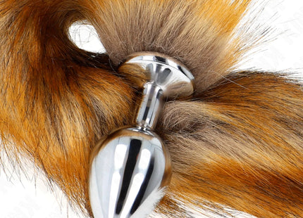 KINK - ANAL PLUG GRÖSSE M 8 X 3,5 CM MIT KUNSTSTOFFSCHWANZ 40 CM BRAUN