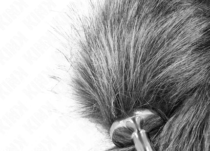 KINK - ANAL PLUG GRÖSSE M 8 X 3,5 CM MIT KUNSTSTOFFSCHWANZ 40 CM GRAU