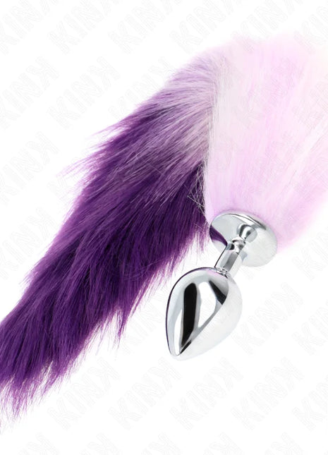 KINK - ANAL PLUG GRÖSSE M 8 X 3,5 CM MIT KUNSTSTOFFSCHWANZ 40 CM LILA