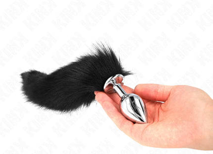 KINK - ANAL PLUG GRÖSSE M 8 X 3,5 CM MIT KUNSTSTOFFSCHWANZ 40 CM SCHWARZ
