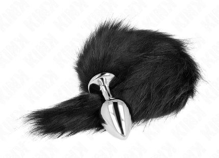 KINK - ANAL PLUG GRÖSSE M 8 X 3,5 CM MIT KUNSTSTOFFSCHWANZ 40 CM SCHWARZ