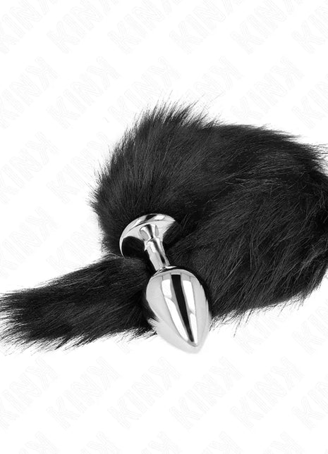 KINK - ANAL PLUG GRÖSSE M 8 X 3,5 CM MIT KUNSTSTOFFSCHWANZ 40 CM SCHWARZ
