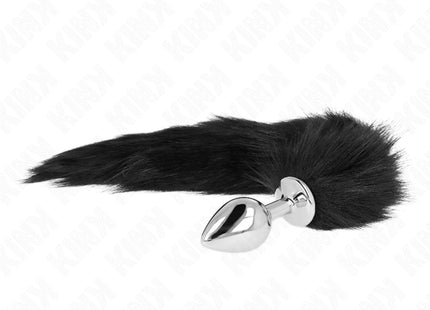 KINK - ANAL PLUG GRÖSSE M 8 X 3,5 CM MIT KUNSTSTOFFSCHWANZ 40 CM SCHWARZ