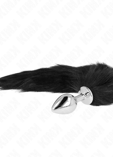 KINK - ANAL PLUG GRÖSSE M 8 X 3,5 CM MIT KUNSTSTOFFSCHWANZ 40 CM SCHWARZ