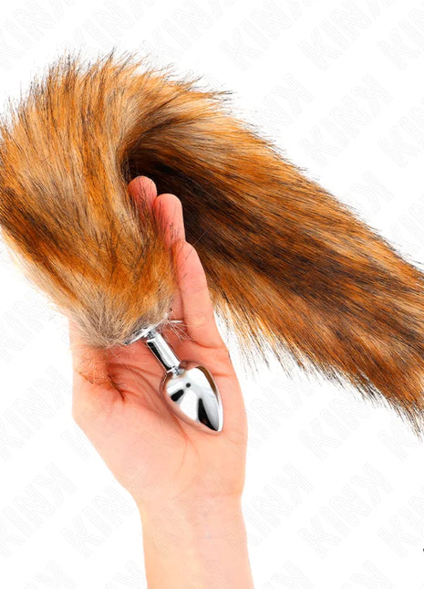 KINK - ANAL PLUG GRÖSSE S 7 X 3 CM MIT KUNSTSTOFFSCHWANZ 40 CM BRAUN
