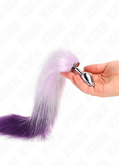 KINK - ANAL PLUG GRÖSSE S 7 X 3 CM MIT KUNSTSTOFFSCHWANZ 40 CM LILA