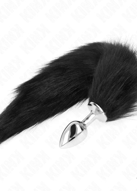 KINK - ANAL PLUG GRÖSSE S 7 X 3 CM MIT KUNSTSTOFFSCHWANZ 40 CM SCHWARZ