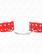 KINK - ARMBÄNDER MIT DOPPELTER REIHE VERSTELLBARER NIETEN ROT