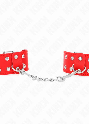 KINK - ARMBÄNDER MIT DOPPELTER REIHE VERSTELLBARER NIETEN ROT