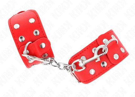 KINK - ARMBÄNDER MIT DOPPELTER REIHE VERSTELLBARER NIETEN ROT