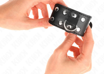 KINK - ARMBÄNDER MIT DOPPELTER REIHE VERSTELLBARER NIETEN SCHWARZ