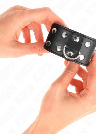 KINK - ARMBÄNDER MIT DOPPELTER REIHE VERSTELLBARER NIETEN SCHWARZ
