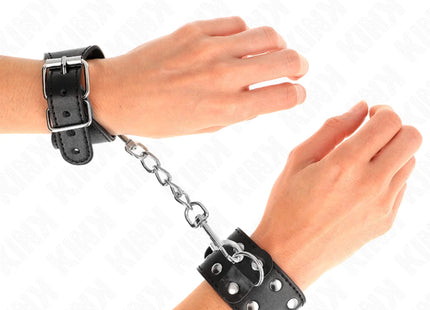 KINK - ARMBÄNDER MIT DOPPELTER REIHE VERSTELLBARER NIETEN SCHWARZ