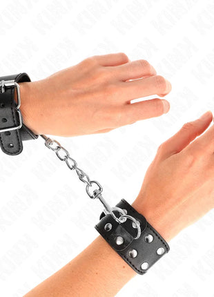 KINK - ARMBÄNDER MIT DOPPELTER REIHE VERSTELLBARER NIETEN SCHWARZ