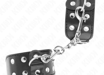 KINK - ARMBÄNDER MIT DOPPELTER REIHE VERSTELLBARER NIETEN SCHWARZ
