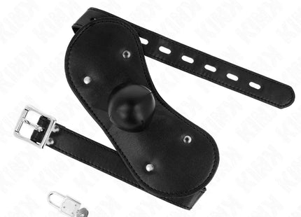 KINK - BALL GAG MUNDMASKE MIT SCHLOSS VERSTELLBAR 42-60 CM