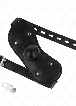 KINK - BALL GAG MUNDMASKE MIT SCHLOSS VERSTELLBAR 42-60 CM
