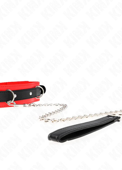 KINK - BASISMODELL HALSBAND MIT LEINE 65 CM MODELL 3 ROT 53 X 5 CM