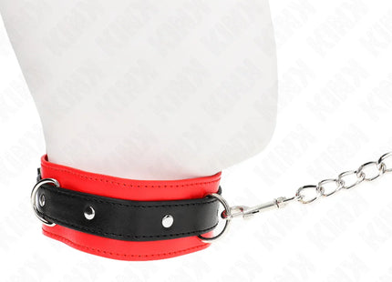 KINK - BASISMODELL HALSBAND MIT LEINE 65 CM MODELL 3 ROT 53 X 5 CM