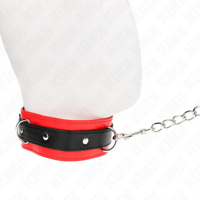KINK - BASISMODELL HALSBAND MIT LEINE 65 CM MODELL 3 ROT 53 X 5 CM