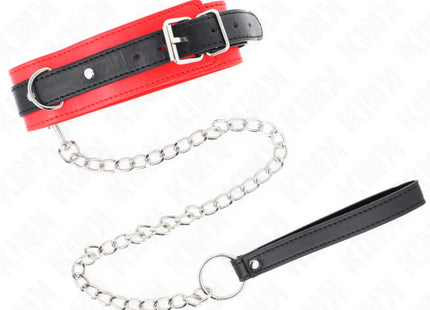 KINK - BASISMODELL HALSBAND MIT LEINE 65 CM MODELL 3 ROT 53 X 5 CM