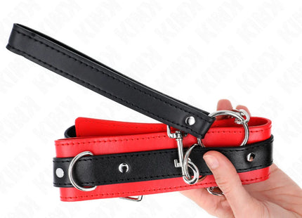 KINK - BASISMODELL HALSBAND MIT LEINE 65 CM MODELL 3 ROT 53 X 5 CM
