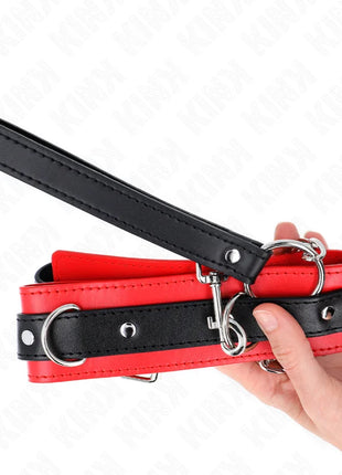 KINK - BASISMODELL HALSBAND MIT LEINE 65 CM MODELL 3 ROT 53 X 5 CM
