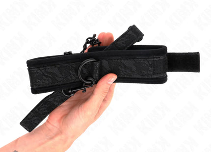 KINK - BASISMODELL HALSBAND MIT LEINE 77 CM MODELL 5 VERSTELLBAR 34-54 CM X 5 CM