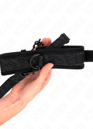 KINK - BASISMODELL HALSBAND MIT LEINE 77 CM MODELL 5 VERSTELLBAR 34-54 CM X 5 CM
