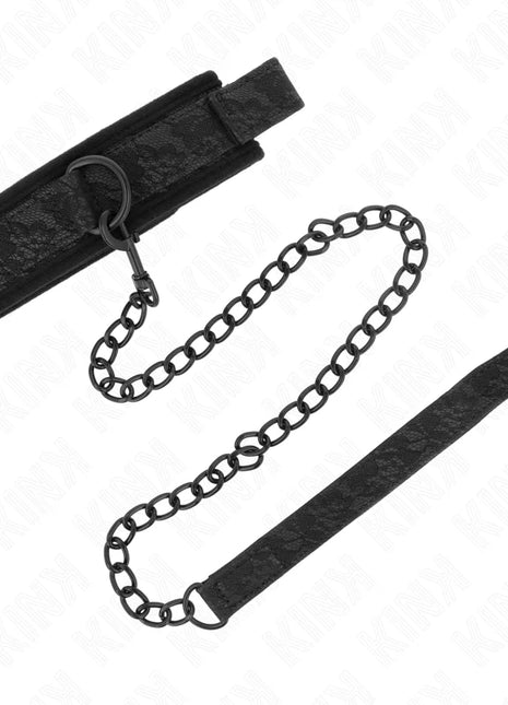 KINK - BASISMODELL HALSBAND MIT LEINE 77 CM MODELL 5 VERSTELLBAR 34-54 CM X 5 CM