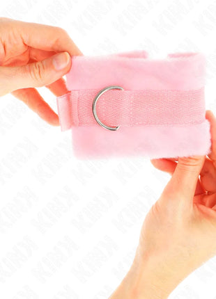 KINK - BEGINNER PELZHANDMANSCHETTEN ROSA 30 X 7 CM
