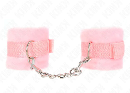 KINK - BEGINNER PELZHANDMANSCHETTEN ROSA 30 X 7 CM
