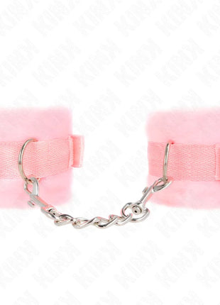 KINK - BEGINNER PELZHANDMANSCHETTEN ROSA 30 X 7 CM