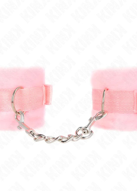 KINK - BEGINNER PELZHANDMANSCHETTEN ROSA 30 X 7 CM