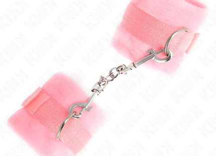 KINK - BEGINNER PELZHANDMANSCHETTEN ROSA 30 X 7 CM