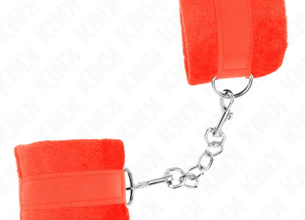 KINK - BEGINNER PELZHANDMANSCHETTEN ROT 30 X 7 CM