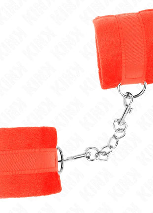 KINK - BEGINNER PELZHANDMANSCHETTEN ROT 30 X 7 CM