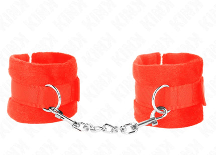KINK - BEGINNER PELZHANDMANSCHETTEN ROT 30 X 7 CM