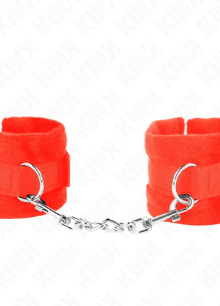 KINK - BEGINNER PELZHANDMANSCHETTEN ROT 30 X 7 CM