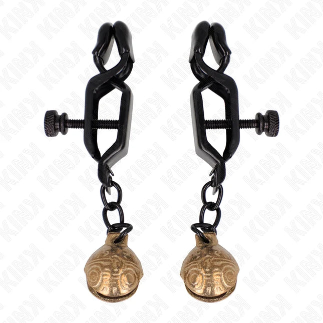 KINK - BELL JAW STYLE NIPPELKLEMMEN SCHWARZ 7 CM