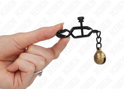 KINK - BELL JAW STYLE NIPPELKLEMMEN SCHWARZ 7 CM