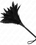 KINK - BLACK MAIDS HORNFORM TICKLE HÜHNERFEDERN 36 CM