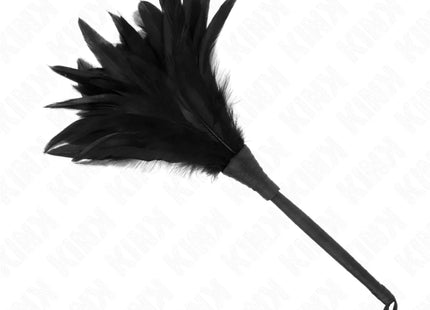 KINK - BLACK MAIDS HORNFORM TICKLE HÜHNERFEDERN 36 CM