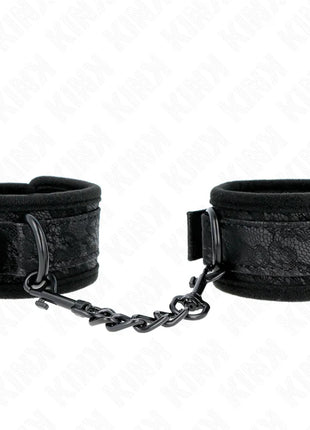 KINK - DARK LACE CUFFS NEOPRENE HANDGELENK MANSCHETTEN VERSTELLBAR SCHWARZ 20-29 CM X 5 CM
