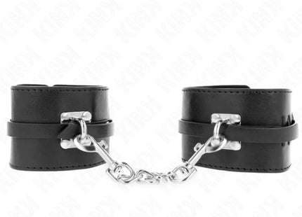 KINK - DELUXE HANDGELENKFESSELN MIT VERRIEGELUNG SCHWARZ VERSTELLBAR 14,5-21 CM X 6 CM