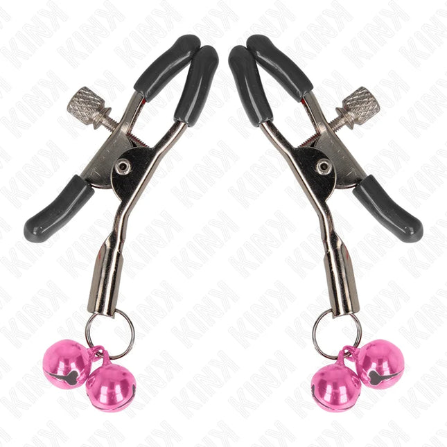 KINK - DOPPELGLÖCKCHEN-NIPPELKLAMMER ROSA 6 CM