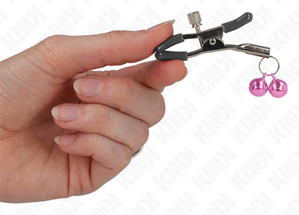 KINK - DOPPELGLÖCKCHEN-NIPPELKLAMMER ROSA 6 CM